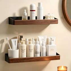 Metal & Wooden Shelf 40 cm